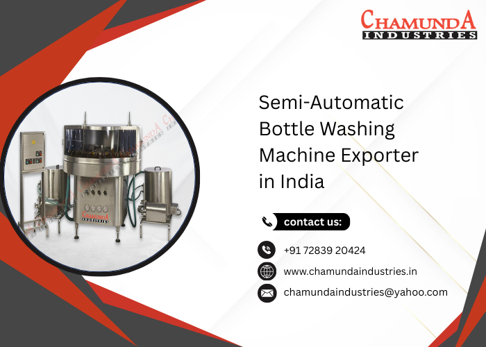 Semi-Automatic Bottle Washing Machine Exporter in India